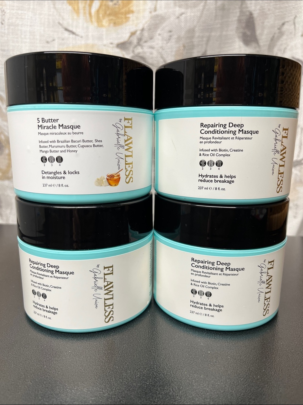 4 FLAWLESS by Gabrielle Union Hair Masque Set – Deep Repairing and 5 Butter